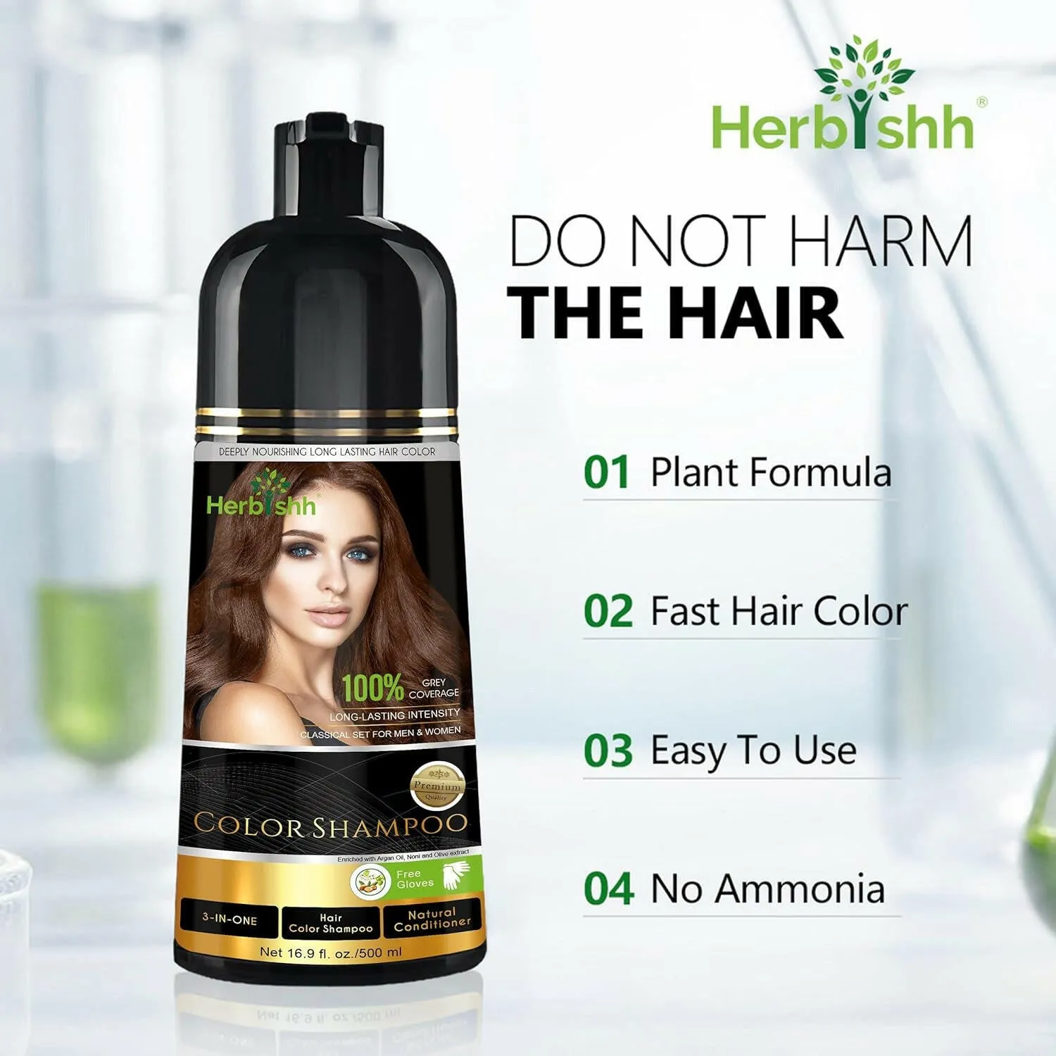 Combo: Ginger shampoo, Color Shampoo and Ginger Spray Set - Herbishh