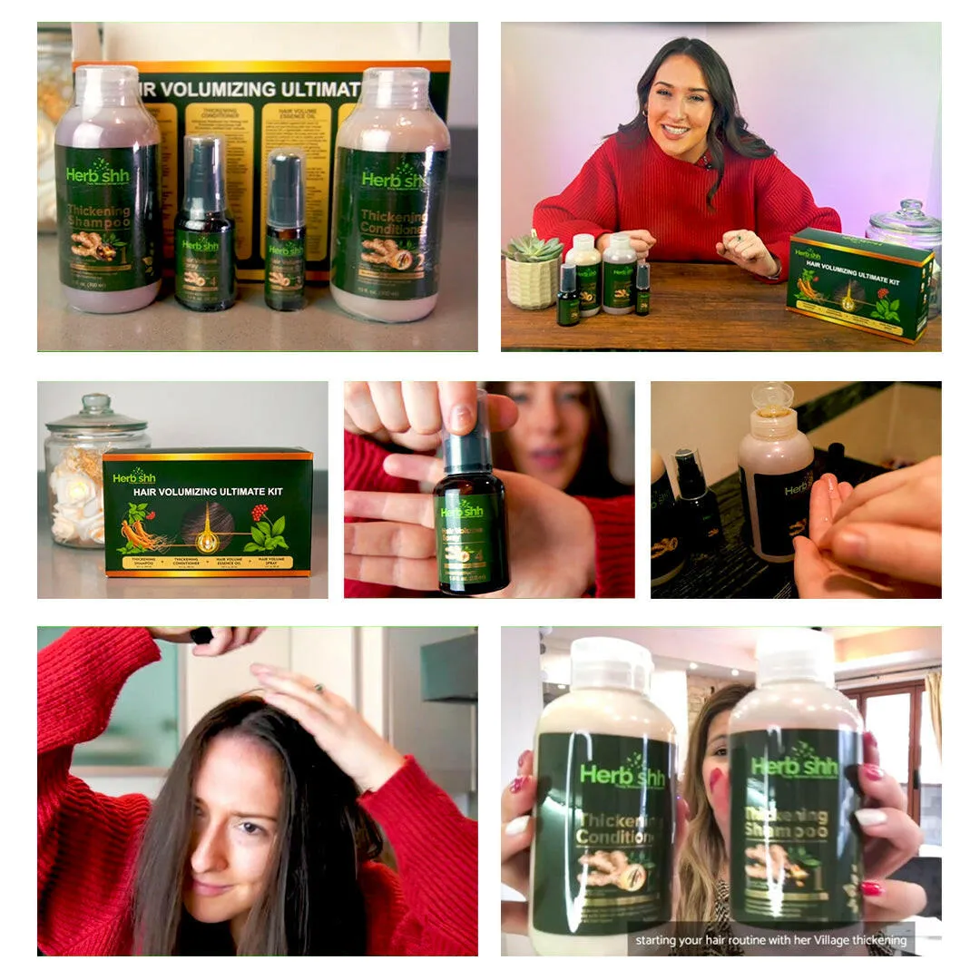 Hair Volumizing Ultimate Kit: 4 Items in 1 Set - Herbishh